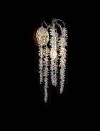 Wisteria French Gold Crystal Wall Lights Diyas Flush Crystal Wall Lights